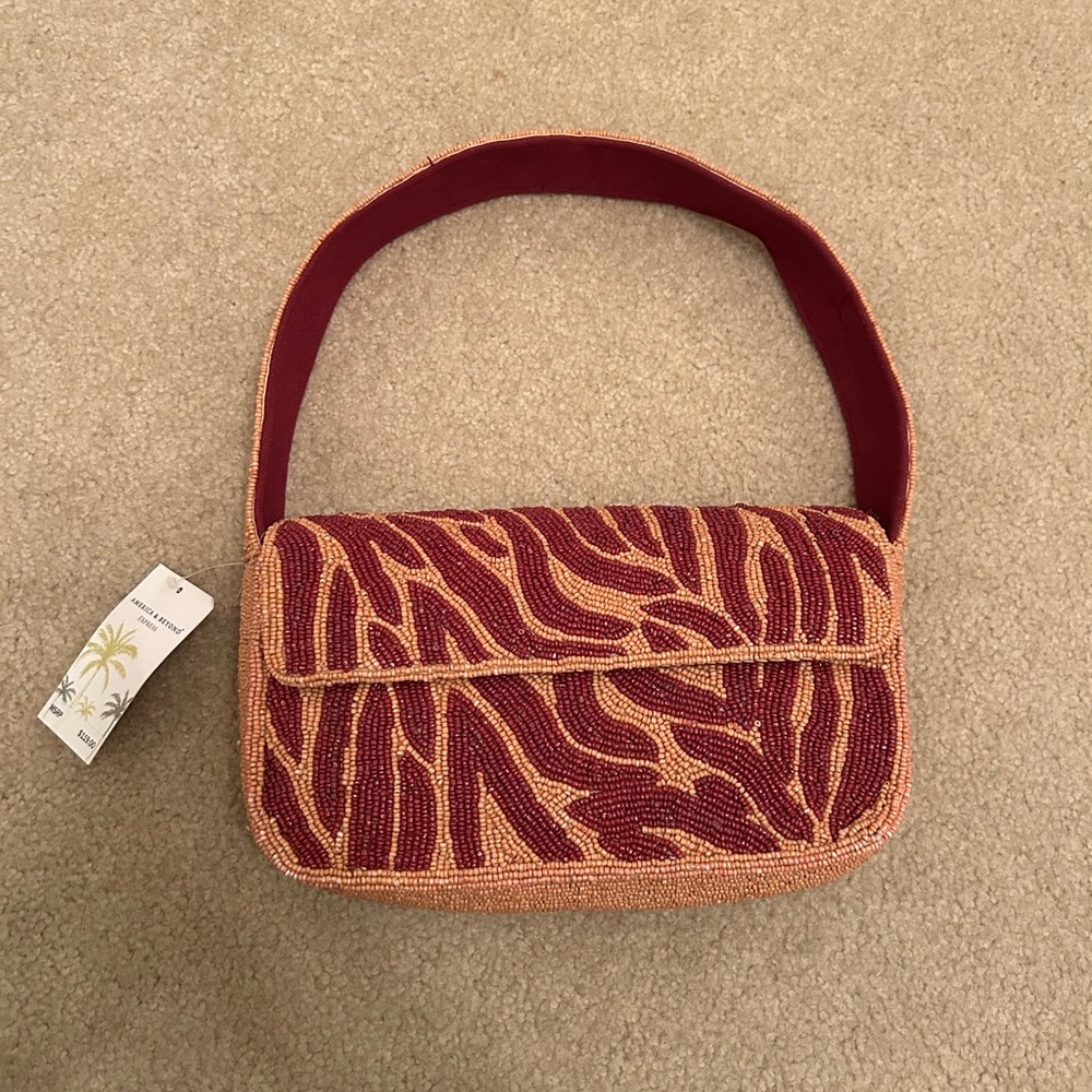 Striped Beaded Bag Viral